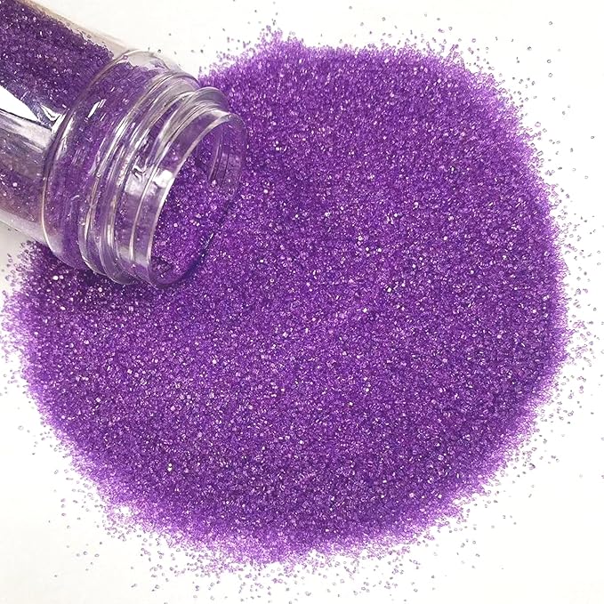 PhilaeEC Purple Sanding Sugar Edible Sparkling Crystals for Baking Cake Decoration Cookie Ice Cream Cupcake Toppers Wedding Party Valentines Halloween Christmas Supplies 5oz