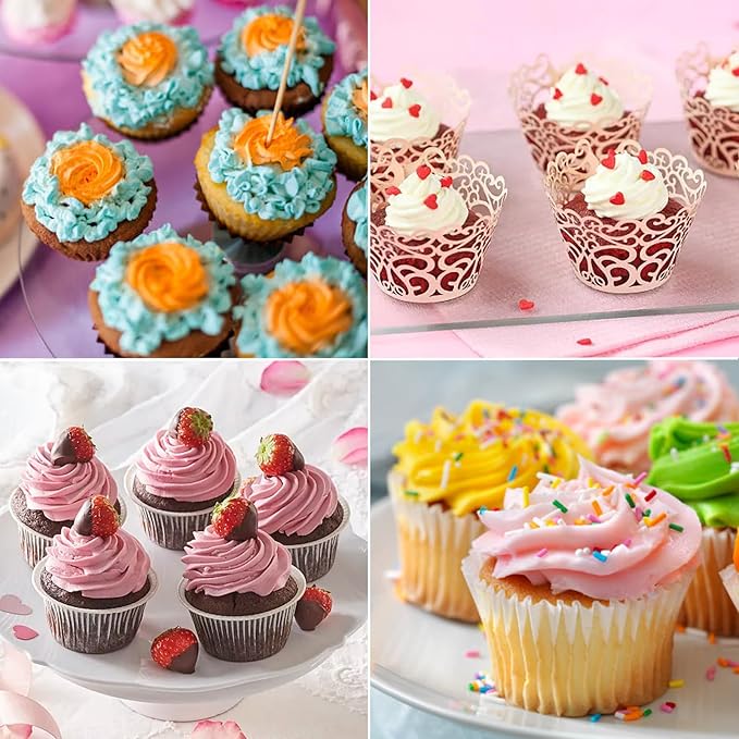 Hendiy Piping Tips, 26 Pieces Frosting Piping Kit Stainless Steel Icing Tips, Pastry Tips for Cake Decorating with Reusable Piping bag and Coupler