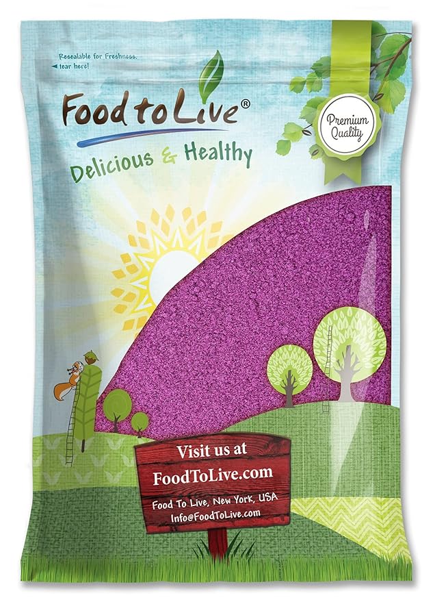 Food to Live Purple Sweet Potato Powder 10 Pounds – 100% Pure, Dried Raw, Yam Ube Powder Alternative, No Sugar Added, Vegan Bulk Superfood, For Cooking, Baking, Pastries, Desserts, & Food Coloring