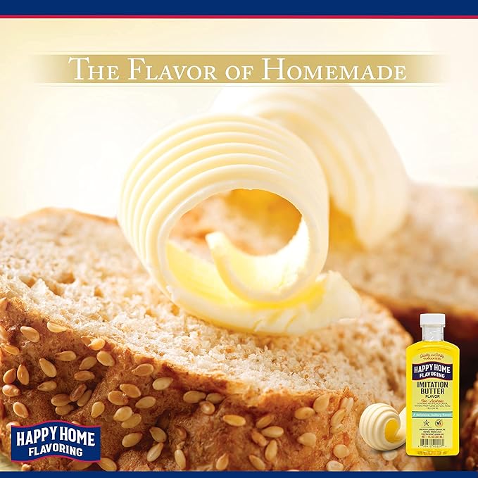 Happy Home Imitation Butter Flavoring, Non-Alcoholic, Certified Kosher, 7 oz.