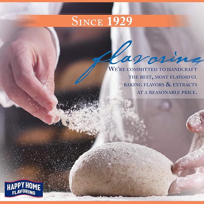 Happy Home Flavoring Natural Orange Baking Flavor Emulsion - Certified Kosher, 4 oz.