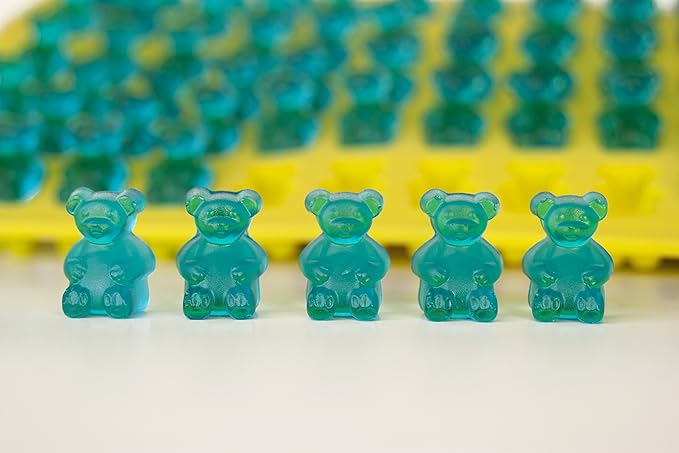CLASSIC size GUMMY BEAR Candy Molds by The Modern Gummy; 2 Trays and 1 Dropper; SILICONE; Used to shape Jelly, Gelatin, Chocolate, Ice, Soap, Candy