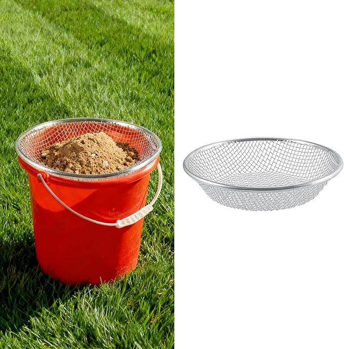 Soil Sifter for Gardening, Rock Sifter for 5gallon Bucket, Dirt Sifter Compost Sifter, Sifter for Gravel Sawdust Vermicompost (1, 1/4 Inch)