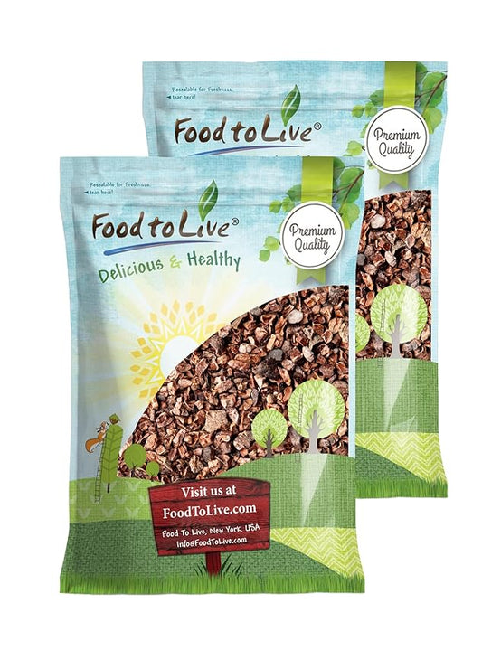 Food to Live Sweet Cacao Nibs with Coconut Sugar, 20 Pounds – Lightly Sweetened with Coconut Sugar, Raw, Non-Irradiated, Great for Snacking, Baking & Smoothies. High in Antioxidants. Vegan, Kosher, Bulk