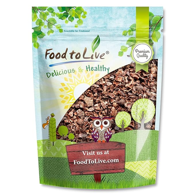 Food to Live Sweet Cacao Nibs with Coconut Sugar, 1.5 Pounds – Lightly Sweetened with Coconut Sugar, Raw, Non-Irradiated, Great for Snacking, Baking & Smoothies. High in Antioxidants. Vegan, Kosher, Bulk