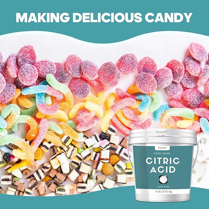 6 lb Citric Acid Powder Food Grade, 100% Pure, Citric Acid for Cleaning, Natural Preservative, Ideal for Cooking and Baking, Citric Acid for Cleaning & DIY Bath Bombs