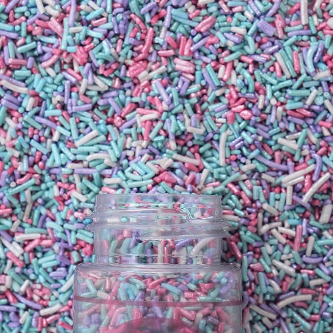 Confect Custom Rainbow Sprinkles | Candyland Jimmies Mix | Vibrant Multicolor Edible Toppings for Cakes & Desserts | Vegan, Gluten-Free, Palm Oil-Free – 4.2 Oz