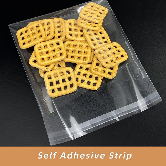 5x5 Inch Cookie Bags, 120 Pcs Clear Self Sealing Cellophane Treat Bags for Candy, Jewelry, Gift Wrapping, Party Favors, Crafts, Cookie Wrappers Self Adhesive
