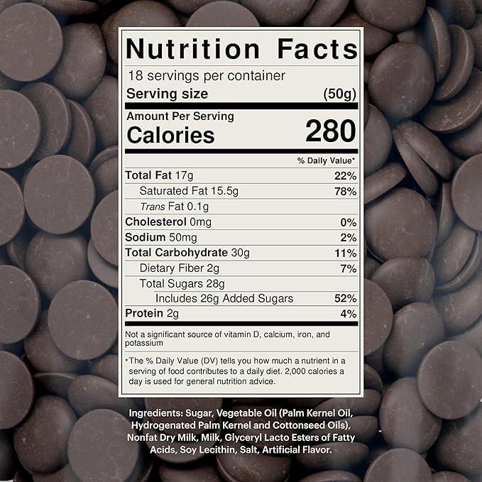 Merckens Dark Melting Chocolate - 2 Pounds of Premium Quality Dark Candy Melts to make a Dubai Chocolate Bar, Cake Pops, Cocoa Bombs, & Homemade Desserts