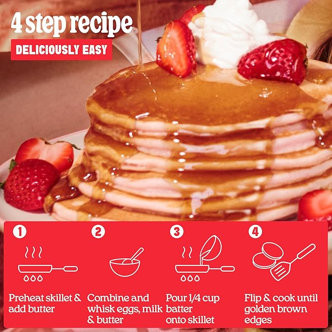 Strawberry Mochi Pancake & Waffle Mix by Cravings by Chrissy Teigen – 3 Pack Mochi Pancake Mix Gluten Free with Real Strawberries – Pink Pancake Mix, Mochi Foods Waffle Mix, Non-GMO, Kosher