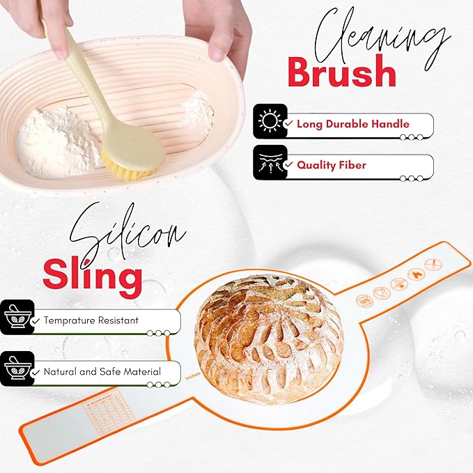 36 PCS Sourdough Starter Kit, Sour Dough Starter Kits, Bread Making Kit, Sourdough Bread Baking Supplies, Bread Proofing Baskets with Starter Jar, Gifts for Bakers Women Wife Mom
