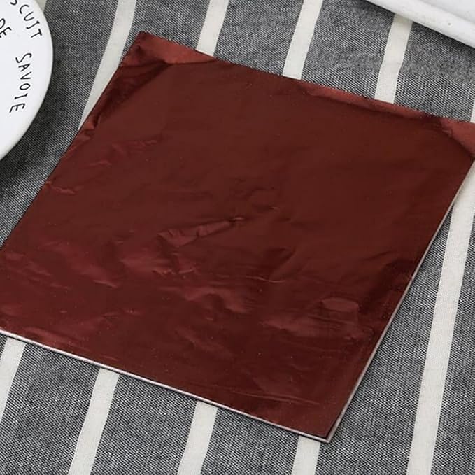 200 Pack 5.9x5.9 inch Chocolate Wrappers Aluminium Foil Square Sweets Lolly Paper Wrapping for DIY Food Candy Packaging Decoration Party Favor Wedding Birthday Accessories (Coffee-brown)