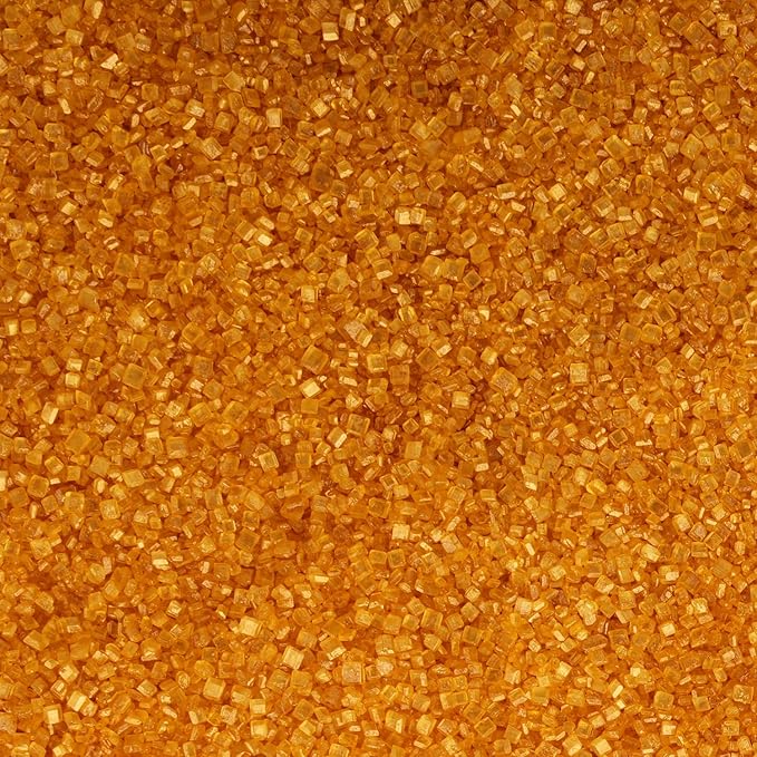 Gold Sanding Sugar for Baking 4 oz Edible Sparkling Sugar Sprinkles Coarse Sugar Crystals for Baking Topping Cake Cookie Cupcake Topper Ice Cream Decoration Supplies