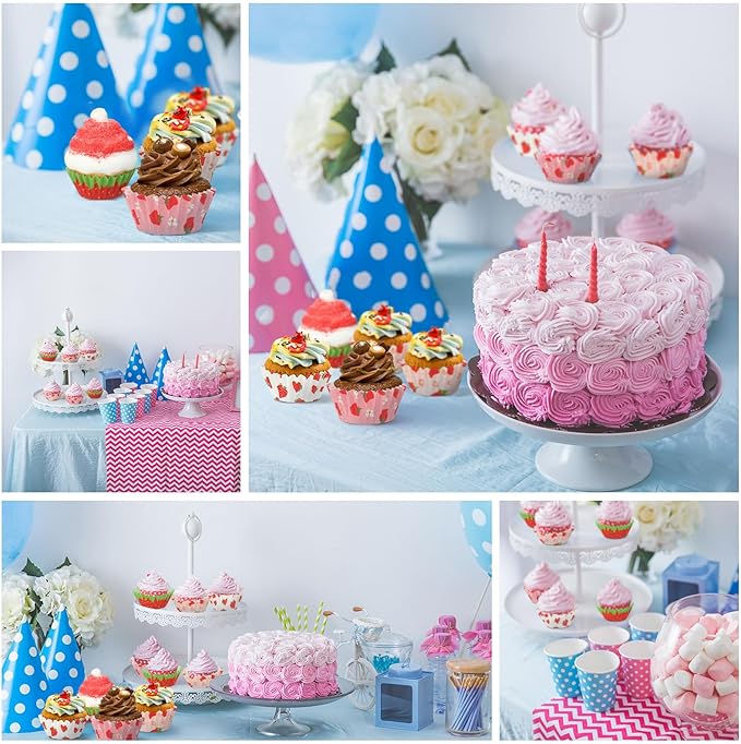 Jetec 800 Pcs Cupcake Liners Cupcake Wrappers Grease Proof Blue Muffin Liners Disposable Cupcake Papers Baking Cups for Baking Weddings Party (Strawberry, 1.38 x 0.79 inch)