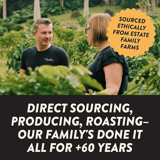 Angelino's Coffee Hawaiian Hula Reserve Whole Bean Hawaiian Coffee Blend, Medium Roast with Chocolaty Notes and Floral Undertones - Premium Hawaii Coffee Beans Blend