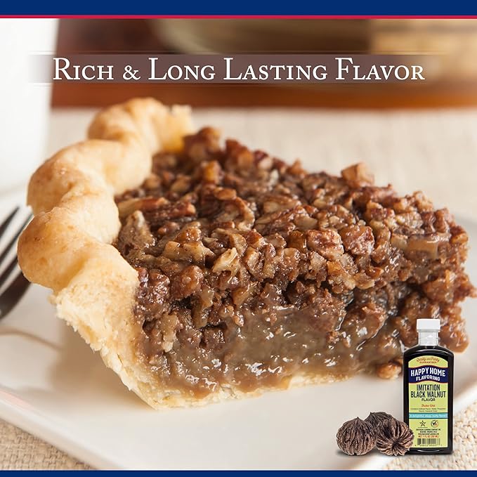 Happy Home Imitation Black Walnut Flavoring, Non-Alcoholic, Certified Kosher, 7 oz.