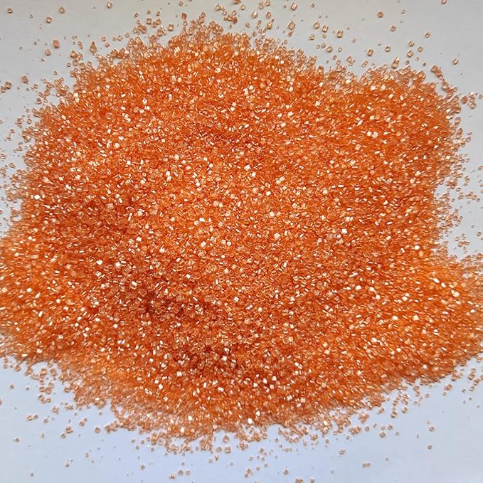 Homankit Sanding Sugar, Orange Edible Sugar Crystals, Sugar Sprinkles Mix for Celebration Cakes, Cupcakes, Baking, Cookies Decorating, 3.2 OZ