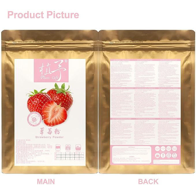 100% Pure Strawberry powder 100g/3.52oz Natural Freeze Strawberry Juice Flour | Strawberry Powder for Smoothies, Shakes, Baking & Drinks,| Free from Preservatives | Vegan, Gluten-Free.