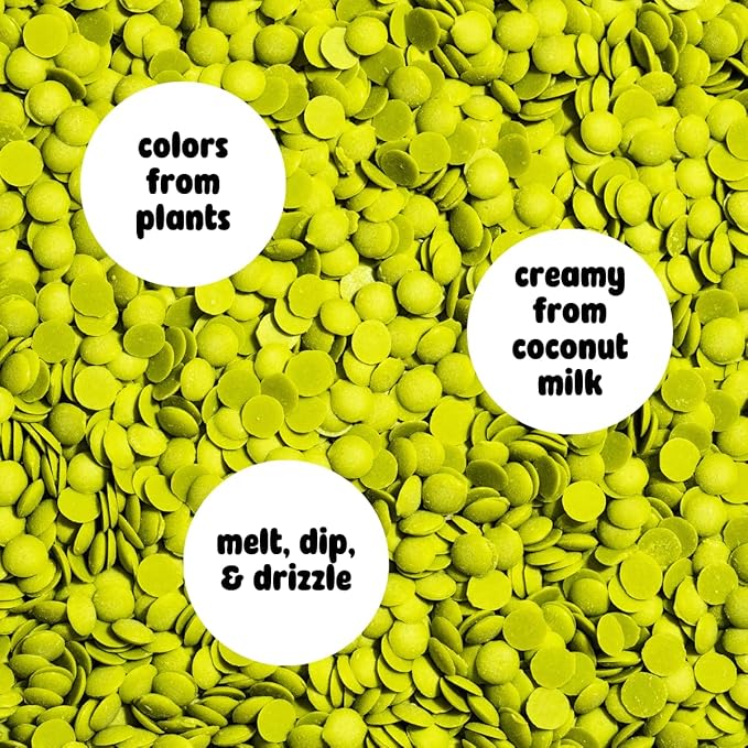 Supernatural Dye-Free Melting Morsels, Green - Plant-Based, Vegan, Kosher, No Artificial Colors, 6oz