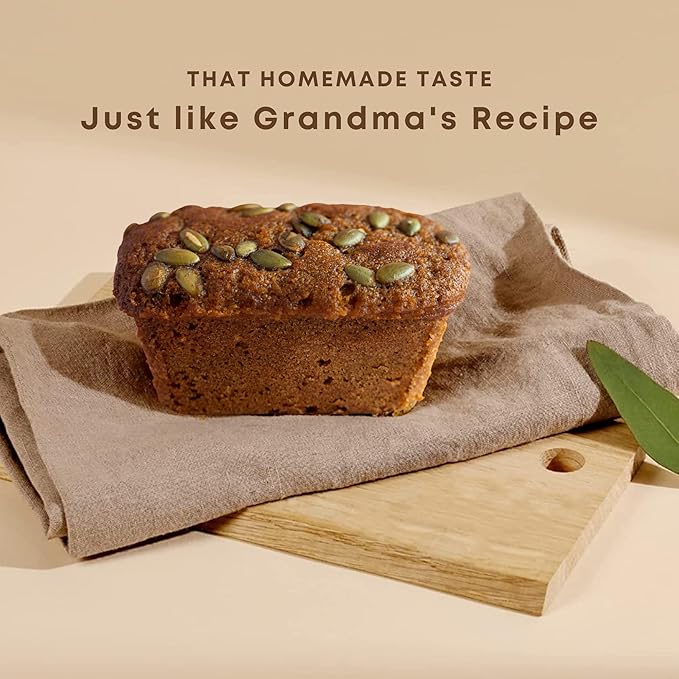 Gourmet Pumpkin Bread Spice by Sweetness Central, Baked Fresh for Each Order, Made with Pumpkin Seeds, The Perfect Dessert, or Housewarming Gift, Individually Wrapped to Arrive Soft & Moist, 6 Pack