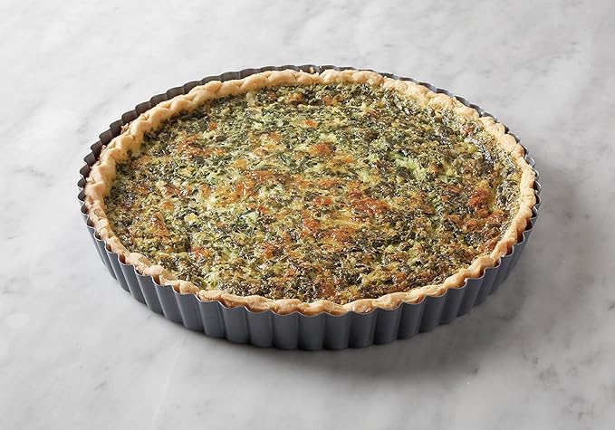 Fox Run 9.5-Inch Non-Stick Tart Pan, Removable Bottom Quiche Pan