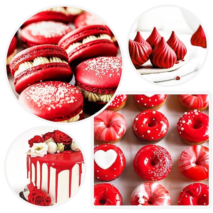 Oil Based Food Coloring for Chocolate - 88ml Vivid Fat Soluble Food Coloring for Candy Melts, Baking, Cake, Cookie - Liquid Tasteless Food Colour Dye for Butter, DIY Fondant and Macaron (Red)