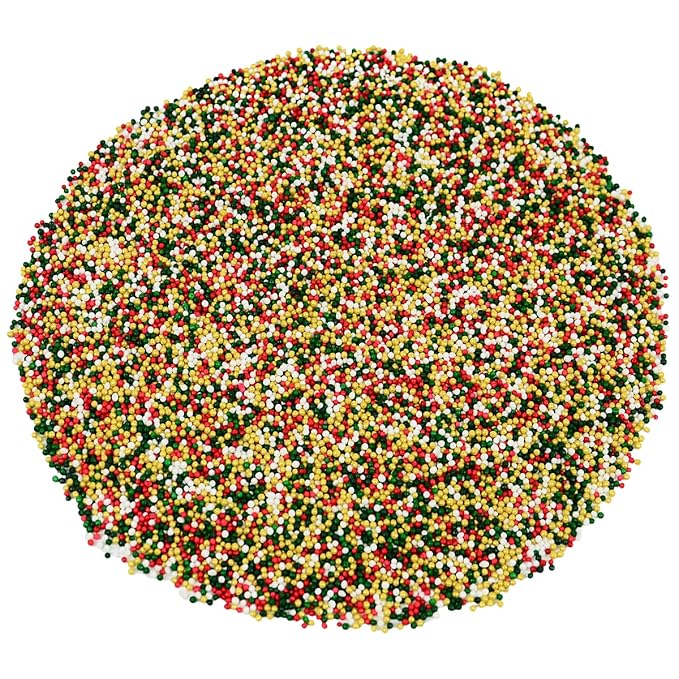 Mystic Sprinkles Christmas Holiday Sprinkle Mixes (A Classic Christmas in Gold Nonpareil Mix 4oz)