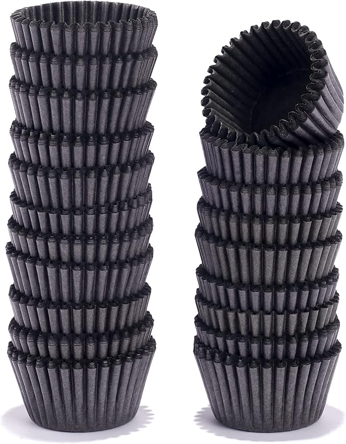 NUOMI Super Mini Paper Baking Cups 1 Inch Cupcake Liners 1000 Pieces Muffin Wrappers, Brown