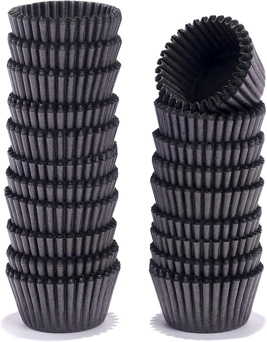 NUOMI Super Mini Paper Baking Cups 1 Inch Cupcake Liners 1000 Pieces Muffin Wrappers, Brown