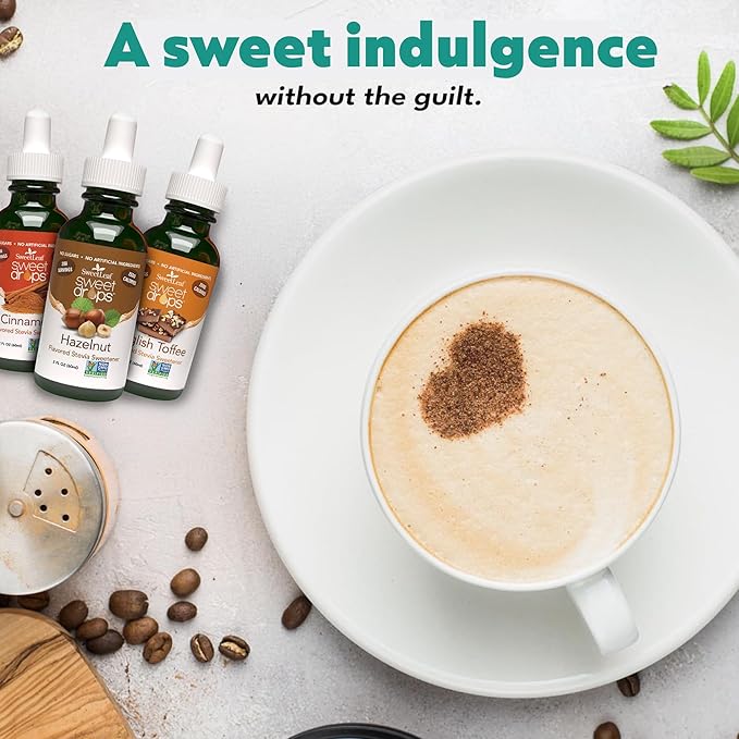 SweetLeaf Stevia Liquid Sweet Drops - English Toffee Flavored Drops, Stevia Liquid Sweetener, Zero-Calorie, Sugar-Free Syrup Alternative for Keto Coffee, Baking, Shakes, 2 Fl Oz (Pack of 2)