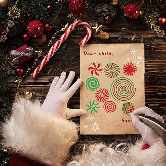 4 Pcs Christmas Stencils for Painting Christmas Candy Stencils Template Plastic Reusable Peppermint Candy Stencils on Wood for Christmas Decor Fabric Canvas DIY Home Decor 12x 12inch