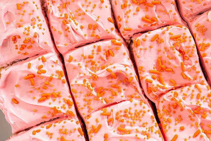 Bakerpan Orange Jimmies Sprinkles - 6 Ounces Orange Sprinkles for Cake Decorating - Edible Sprinkles for Cupcakes, Ice Cream, Cake Decorations (Made in USA)