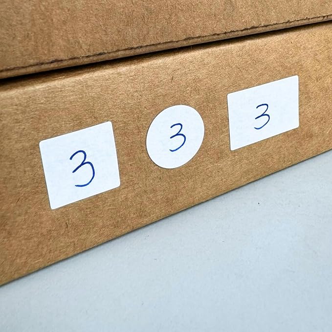 4000 Pieces, 3 Sizes - White Price Stickers, Small Pricing Tag Labels to Write On - 0.75 x 0.5 inch + 0.5 inch