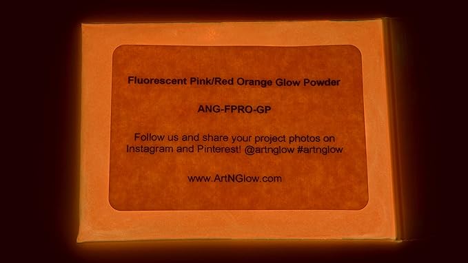Glow in The Dark Pigment Powder - Neutral and Fluorescent Color for Art Painting, Fine Art, Nail Art Paint, and DIY Crafts - Long Lasting, 10+ Color Options - Fluorescent Pink - (12 Grams/ .42oz)