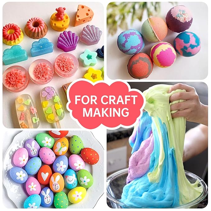Food Coloring Liquid – 10 Colors x 0.7 fl oz Concentrated Water-Based Food Dye for Baking, Cake Decorating, Slime, Soap, Easter Eggs