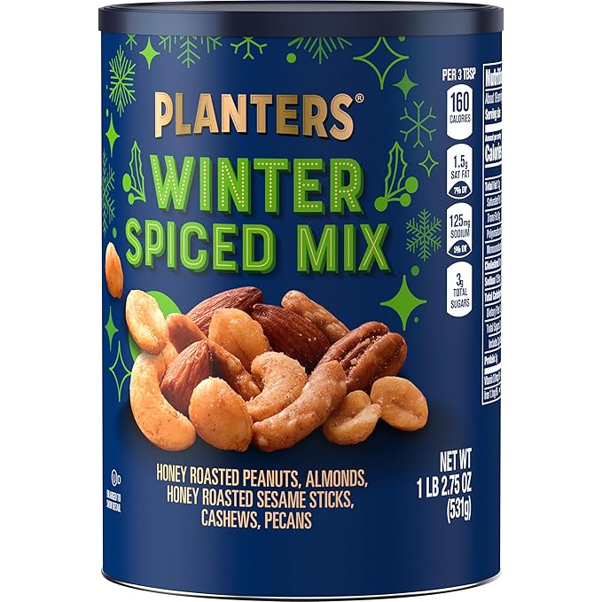 Planters Winter Spiced Mix Canister, 18.75 Ounce (Pack of 2)