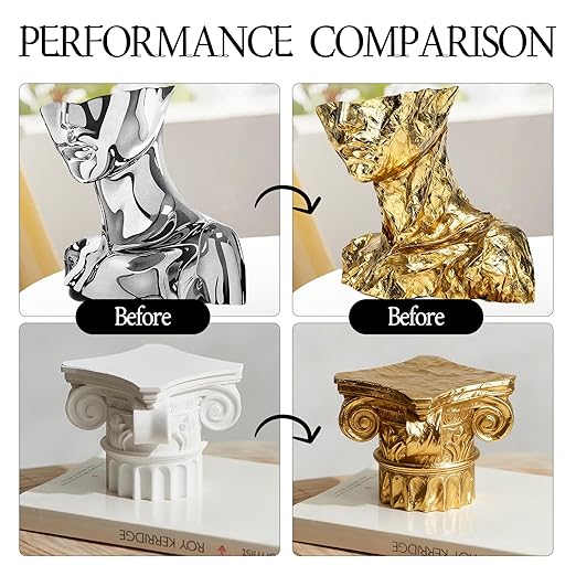 Gold Leaf Adhesive,100ml /3.52oz Water-Based Gold Leaf Glue & 100ml /3.52oz Protective Varnish with 2 Brushes - Ideal for Craft, Painting, Arts, DIY Projects