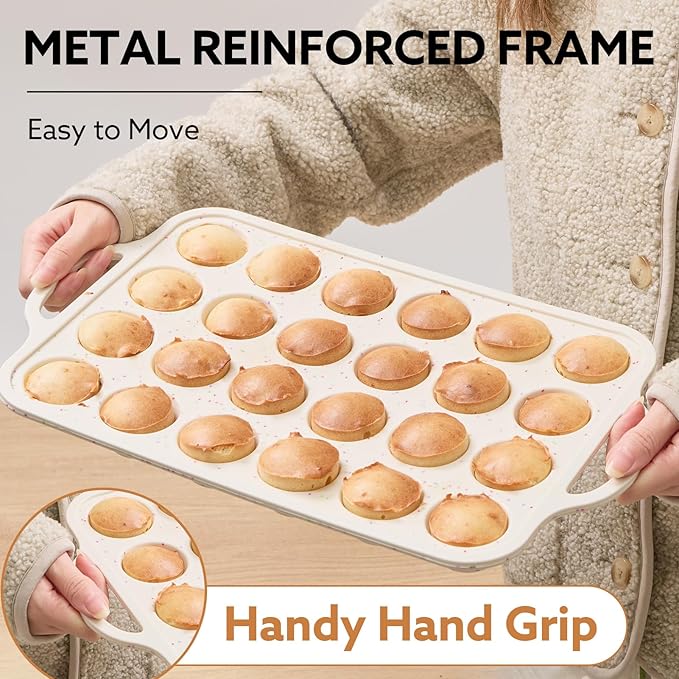 2 Pack Silicone Muffin Pan, 24-Cup Silicone Cupcake Pan With Reinforced Stainless Steel Frame Inside, Nonstick Baking Cupcake Molds for Baking, Confetti