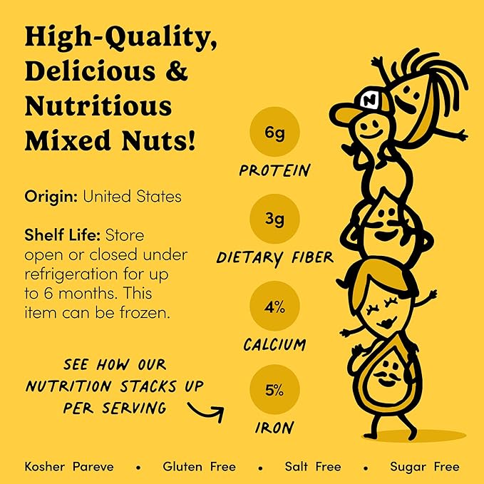 Nuts.com – Mixed Nuts in Shell – 2 Lb Bag, Healthy Snack Sampler, Includes Premium Walnuts, Almonds, Hazelnuts, Pecans & Brazil Nuts – Good Source of Protein, Fiber & Omega-3