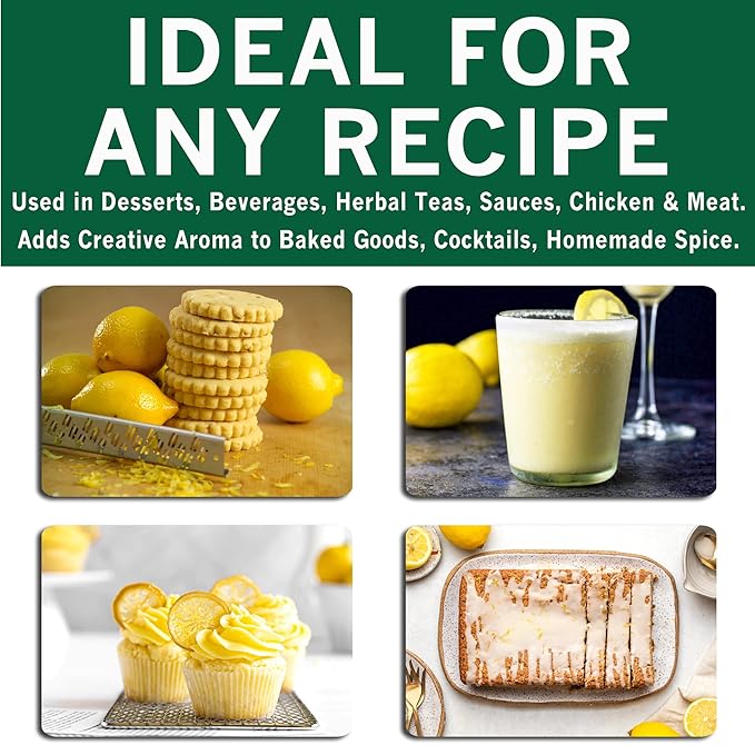 SPICES VILLAGE Lemon Zest Powder, Natural Lemon Peel Powder for Baking, 4 oz, Cooking and Herb Tea - Certified Kosher, Gluten Free, Non GMO, Vegan, Resealable Bag