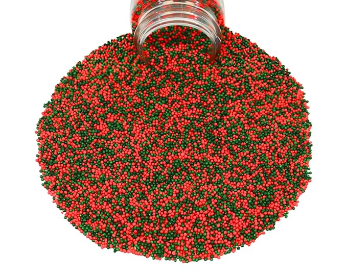 Mystic Sprinkles Christmas Holiday Sprinkle Mixes (Tis The Season Nonpareil Mix 4oz)