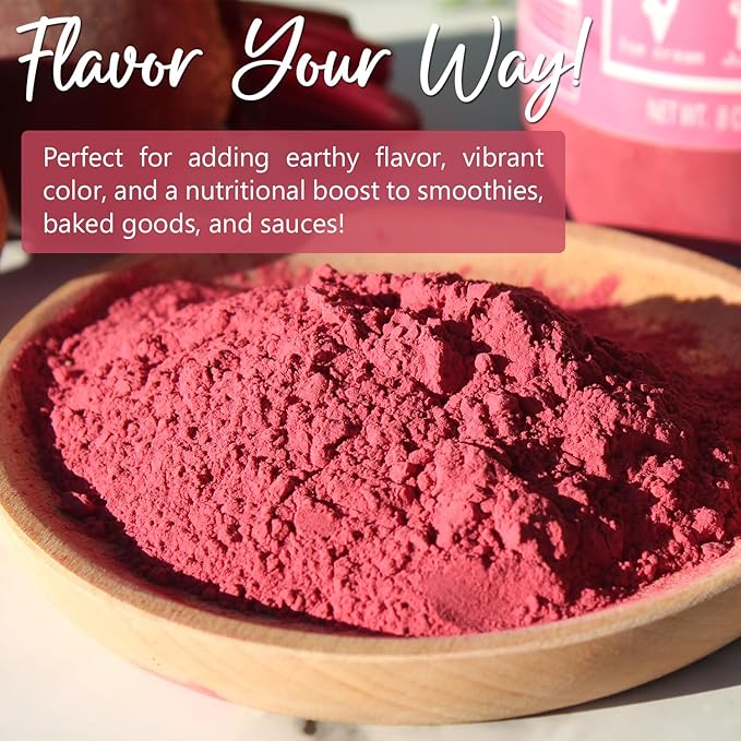 NPG Beet Root Powder 8 Oz, 100% Pure Raw Red Beetroot Superfood for Baking, Juices Drink, Smoothies, Vegan, Non-GMO, No Added Sugar, No Preservatives (Packaging May Vary)