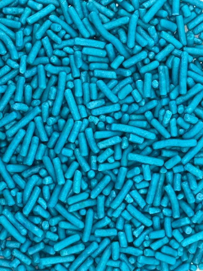 Teal Blue Sprinkles for Baking Cakes, Cupcakes, Cookie Decorations, Ice Cream and Donut Toppings Edible Decorating Baking Supplies - 4 oz package (Teal)