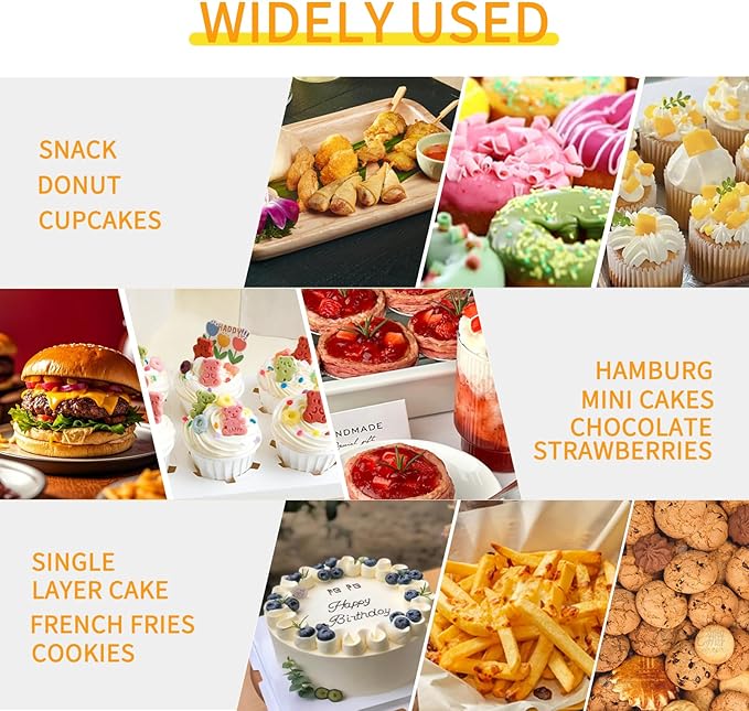 Aufind 10pcs Cake Boxes with Cake Board, 12x12x12 Inches White Bakery Boxes with Large Window for Cookies, Donuts, Cupcakes, Pastry & Pies (10)