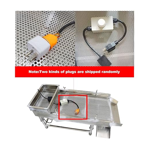 JG30-75 Linear Vibrating Screen Electric Sifter Sieve Powder with one 3mm Screen 80W Single Motor Stainless Steel