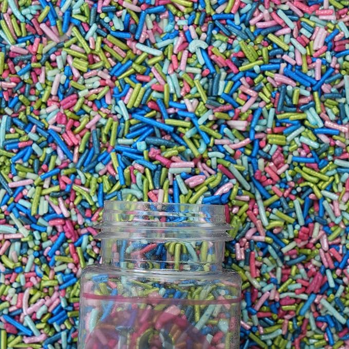 Confect Carnival Craze Rainbow Sprinkles – Custom Blend Jimmies – Multicolor Edible Toppings for Cake, Cupcake & Dessert Decorating – Vegan, Gluten-Free, Nut-Free, Soy-Free, Dairy-Free, Palm Oil-Free – 4.2 Oz