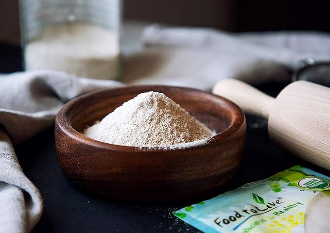 Food to Live Organic Dark Rye Flour, 4 Pounds – Whole Grain, Non-GMO, Stone Ground, Kosher, Raw, Vegan, Bulk, Great for Baking Bread, Product of the USA