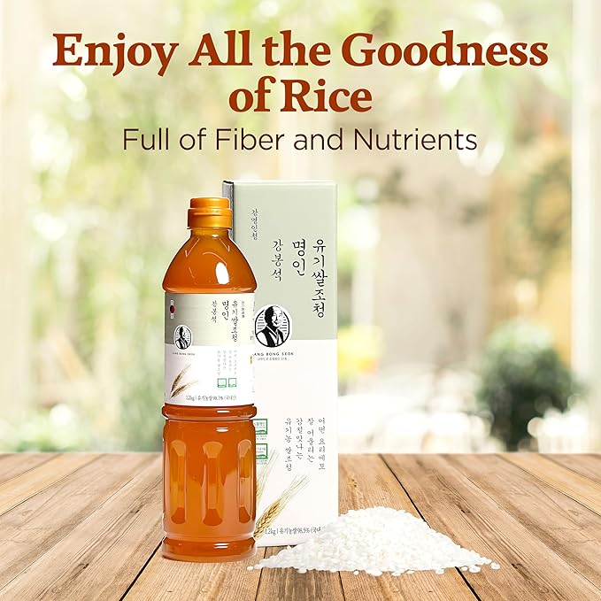 KANG BONG SEOK, Master Organic Rice Jocheong I Korea Food Master I Sugar Free Sweetener I Rice Syrup I Grain Syrup I Barley Malt Syrup I Cooking Sauce Seasoning I Pancake Syrup I 42 Oz.