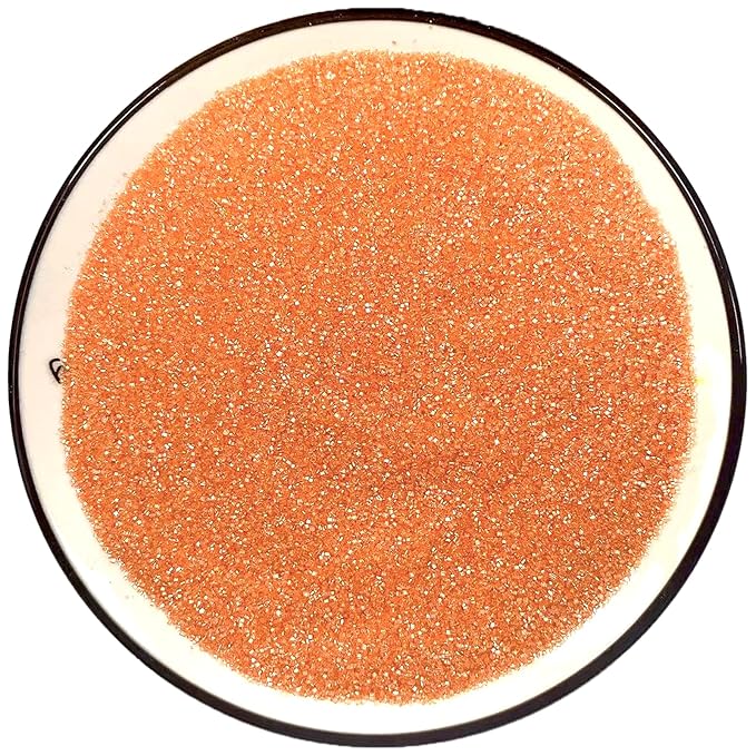 PhilaeEC Orange Sanding Sugar Edible Sparkling Crystals for Baking Cake Decoration Cookie Ice Cream Cupcake Toppers Wedding Party Valentines Halloween Christmas Supplies 5oz