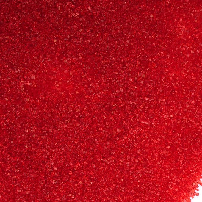 Red Sanding Sugar for Baking 4 oz Edible Sparkling Sugar Sprinkles Coarse Sugar Crystals for Baking Topping Cake Cookie Cupcake Topper Ice Cream Decoration Supplies